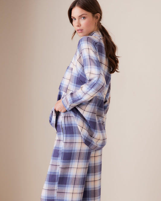 Dusted Plaid Raglan PJ Shirt