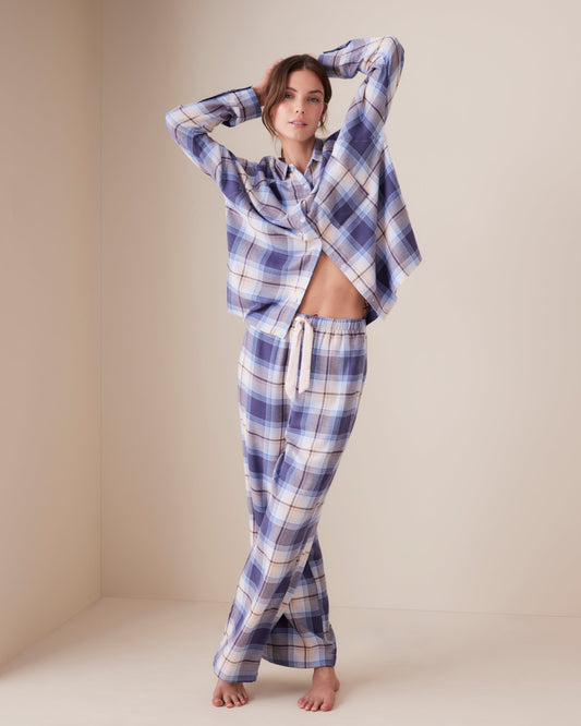 Dusted Plaid Raglan PJ Shirt
