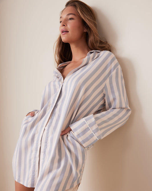 Dusted Stripe Boyfriend Nightshirt