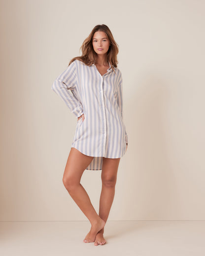 Dusted Stripe Boyfriend Nightshirt