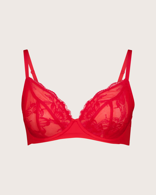 Invisibles Lace Full Cup Demi Unlined Bra